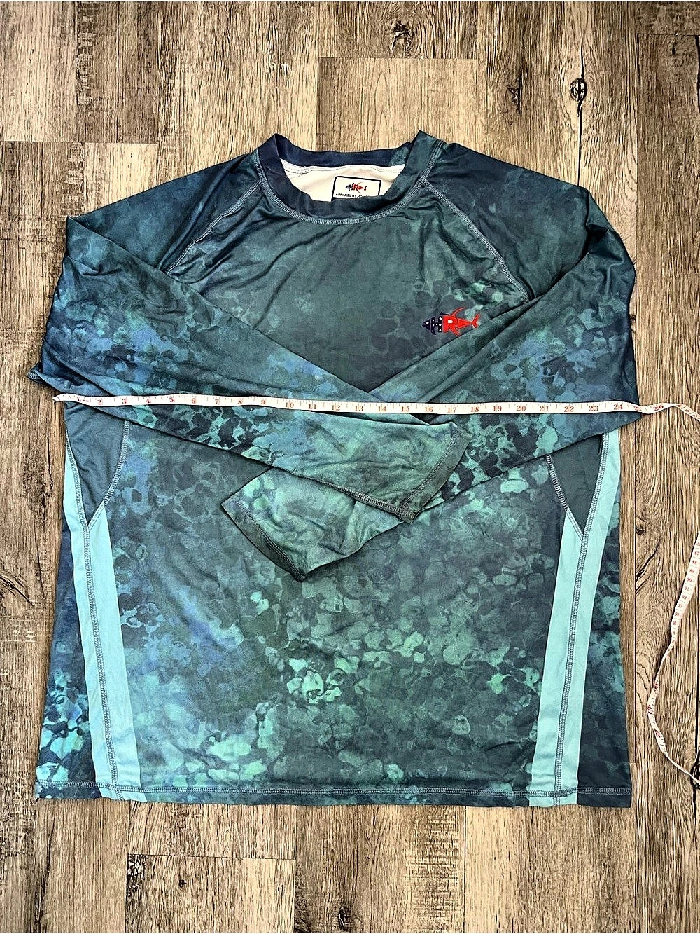 Apparel by Homerun Men's Abstract Long Sleeve Blue & Green XL